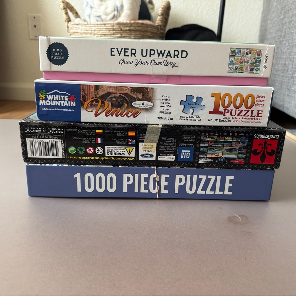 Four 1000 Piece Puzzles